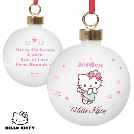 Personalised Hello Kitty Fairy Christmas Bauble £10.99